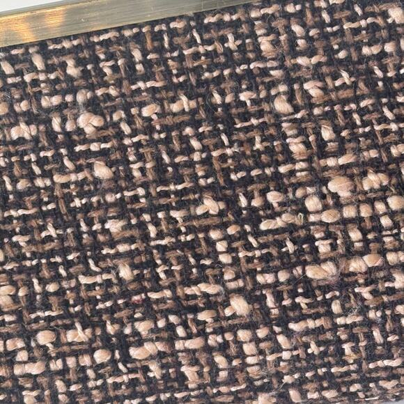 Steve Madden Tweed Clutch Brown Beige - Picture 4 of 6